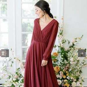 Revelry Juliet chiffon long sleeve dress